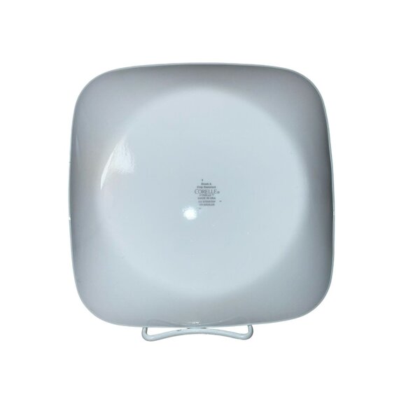 Corelle Vitrelle Square Plate Used Gray White Replacement - Picture 3 of 10